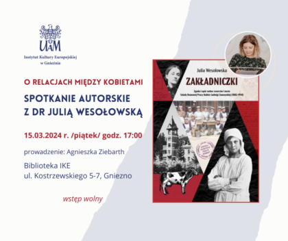 O relacjach między kobietami – spotkanie autorskie z dr Julią Wesołowską